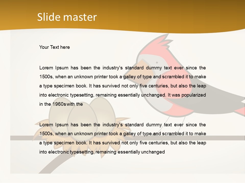 A Bird Sitting On Top Of A Bird Nest PowerPoint Template