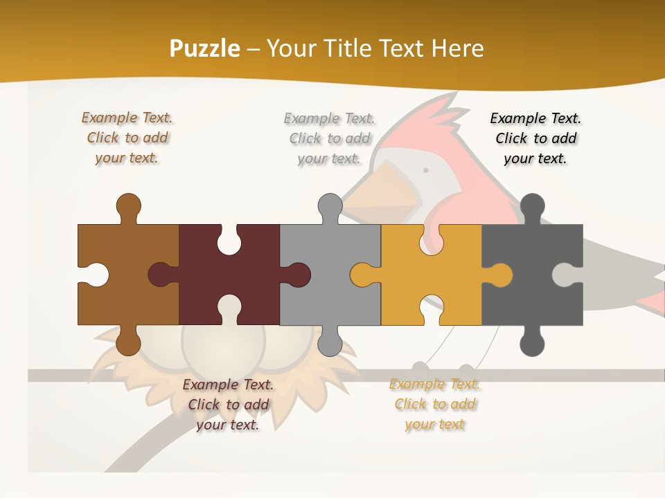 A Bird Sitting On Top Of A Bird Nest PowerPoint Template