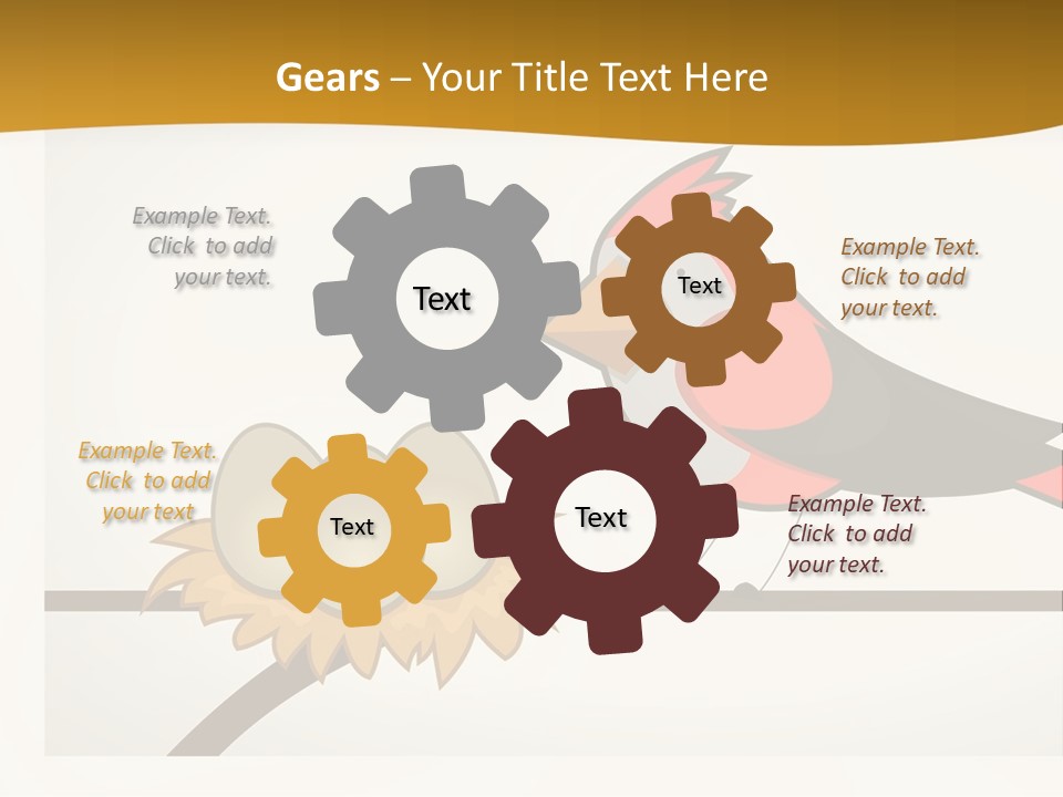 A Bird Sitting On Top Of A Bird Nest PowerPoint Template