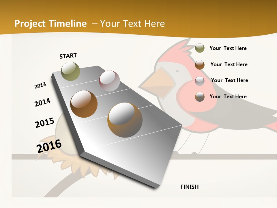 A Bird Sitting On Top Of A Bird Nest PowerPoint Template
