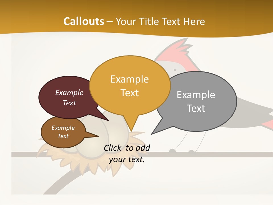 A Bird Sitting On Top Of A Bird Nest PowerPoint Template
