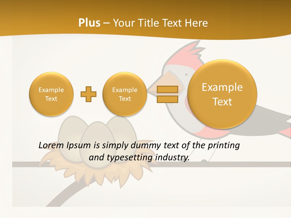 A Bird Sitting On Top Of A Bird Nest PowerPoint Template