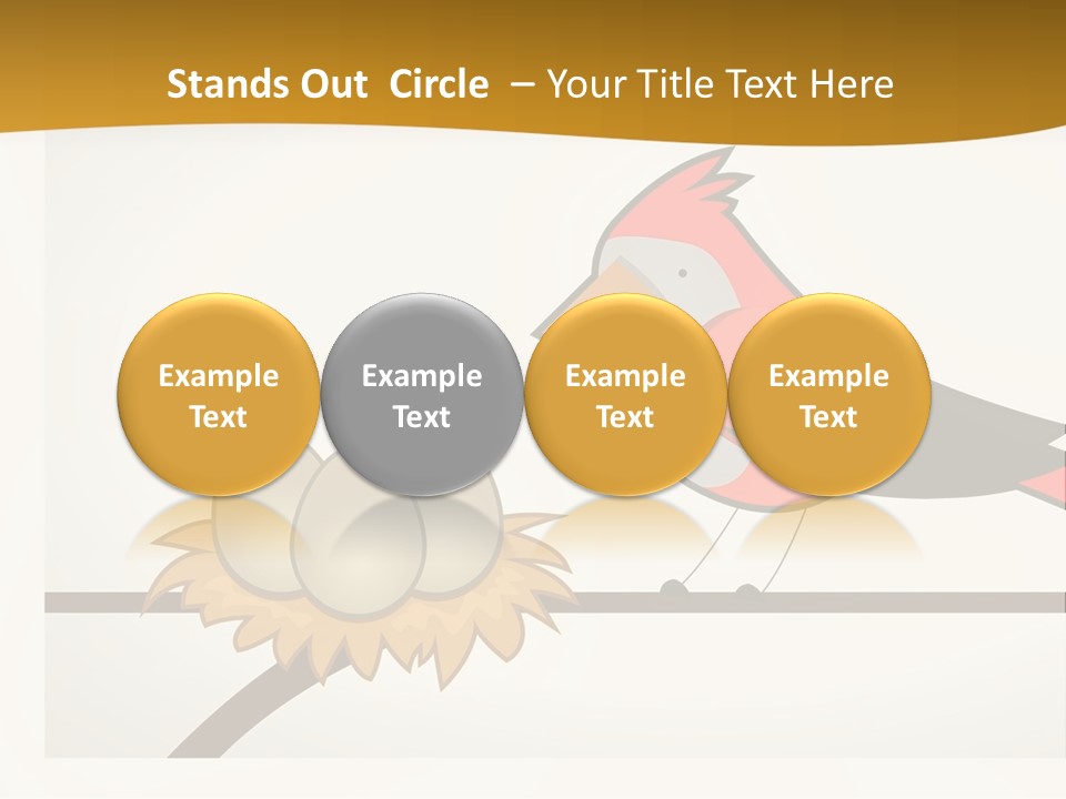 A Bird Sitting On Top Of A Bird Nest PowerPoint Template