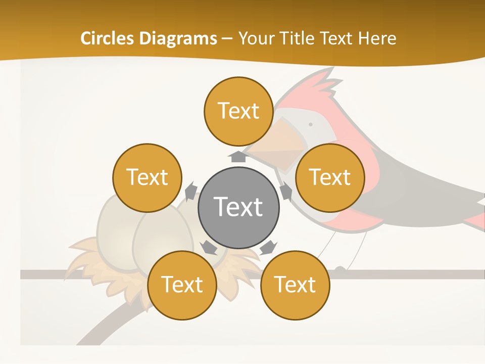 A Bird Sitting On Top Of A Bird Nest PowerPoint Template