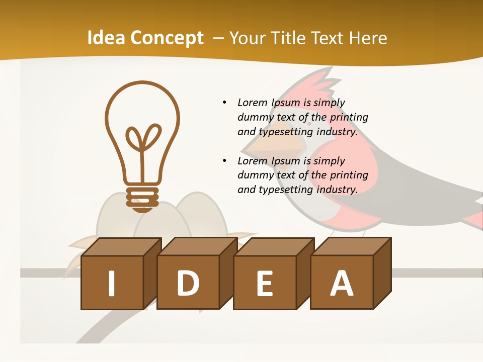 A Bird Sitting On Top Of A Bird Nest PowerPoint Template