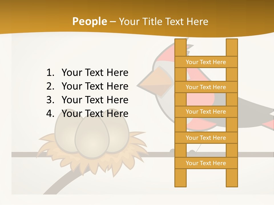A Bird Sitting On Top Of A Bird Nest PowerPoint Template