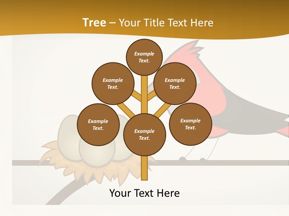 A Bird Sitting On Top Of A Bird Nest PowerPoint Template