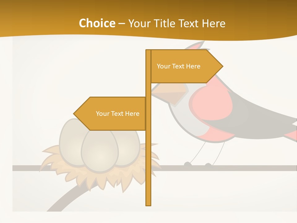 A Bird Sitting On Top Of A Bird Nest PowerPoint Template
