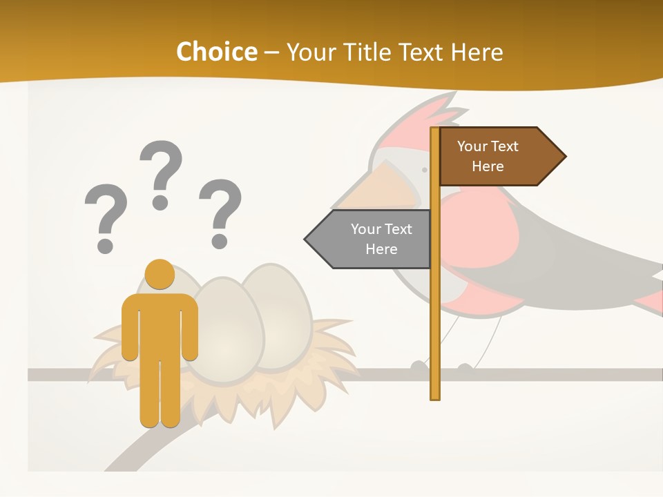 A Bird Sitting On Top Of A Bird Nest PowerPoint Template