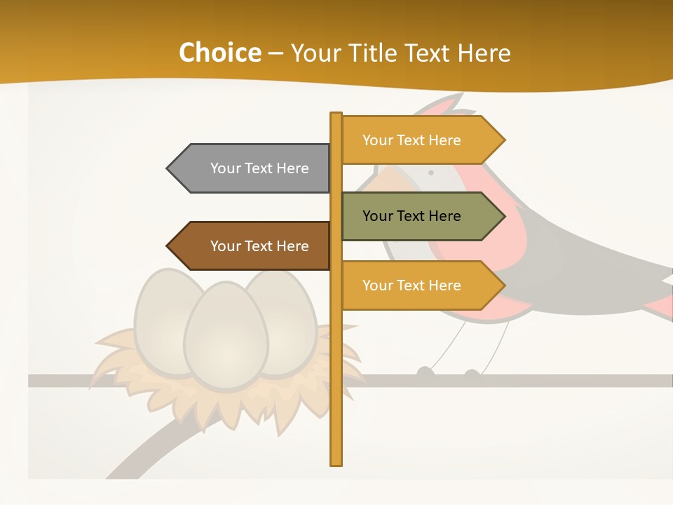A Bird Sitting On Top Of A Bird Nest PowerPoint Template
