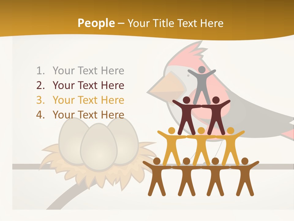 A Bird Sitting On Top Of A Bird Nest PowerPoint Template