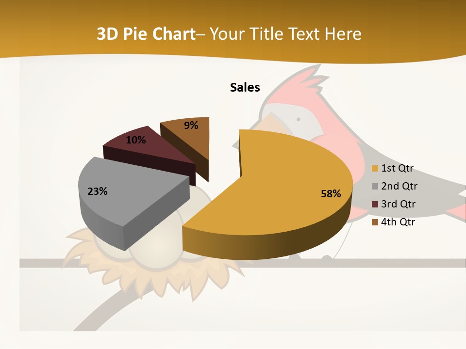 A Bird Sitting On Top Of A Bird Nest PowerPoint Template
