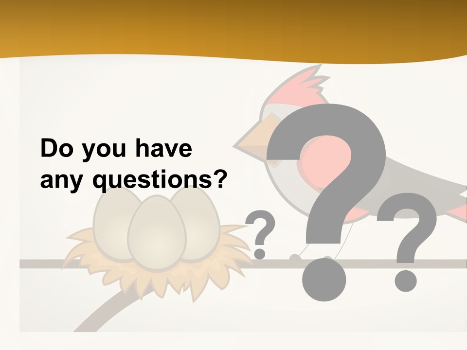 A Bird Sitting On Top Of A Bird Nest PowerPoint Template