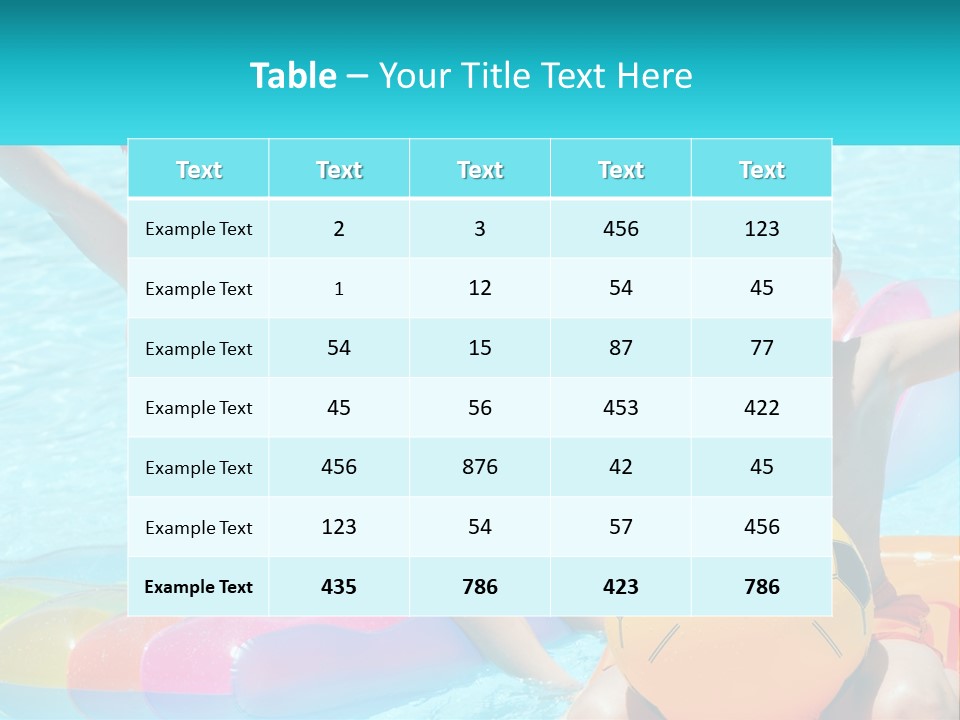 A Group Of Kids Playing In A Pool With A Ball PowerPoint Template