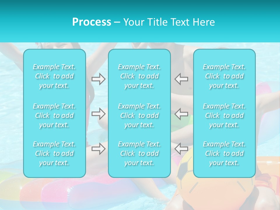 A Group Of Kids Playing In A Pool With A Ball PowerPoint Template