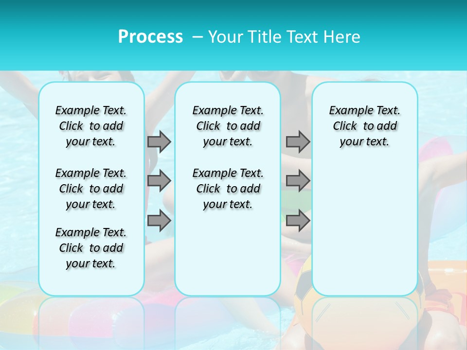 A Group Of Kids Playing In A Pool With A Ball PowerPoint Template