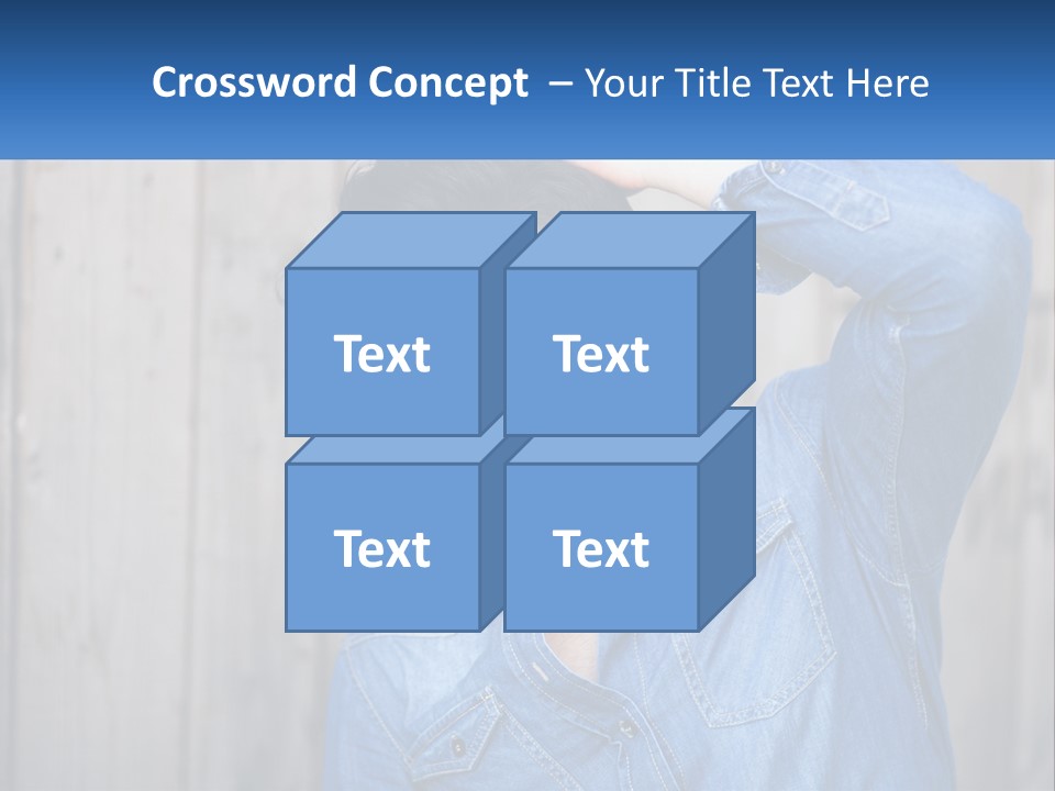 A Man Wearing Glasses And A Denim Shirt PowerPoint Template
