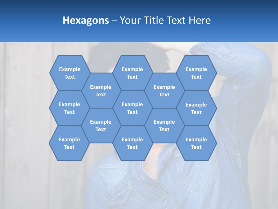 A Man Wearing Glasses And A Denim Shirt PowerPoint Template