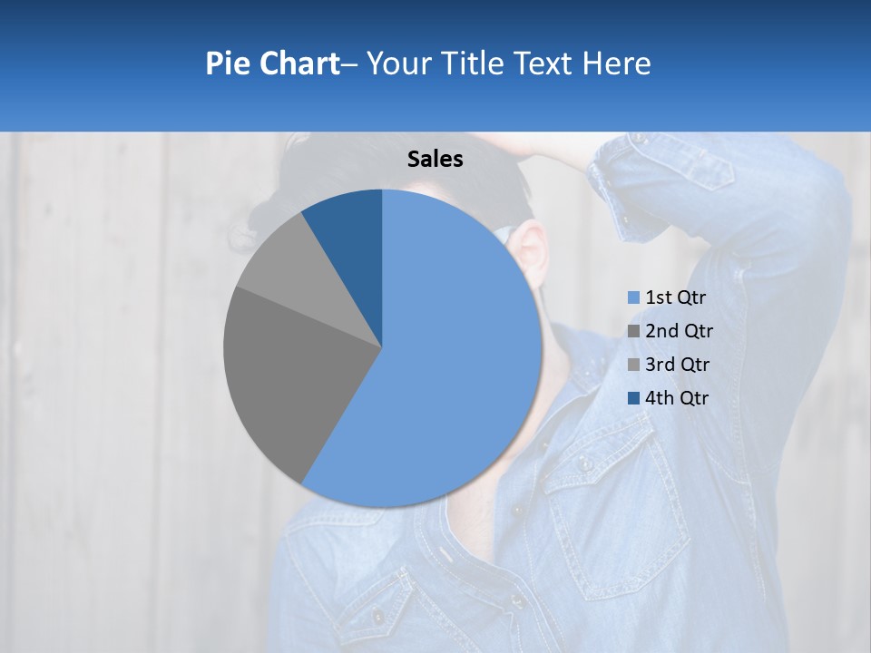 A Man Wearing Glasses And A Denim Shirt PowerPoint Template