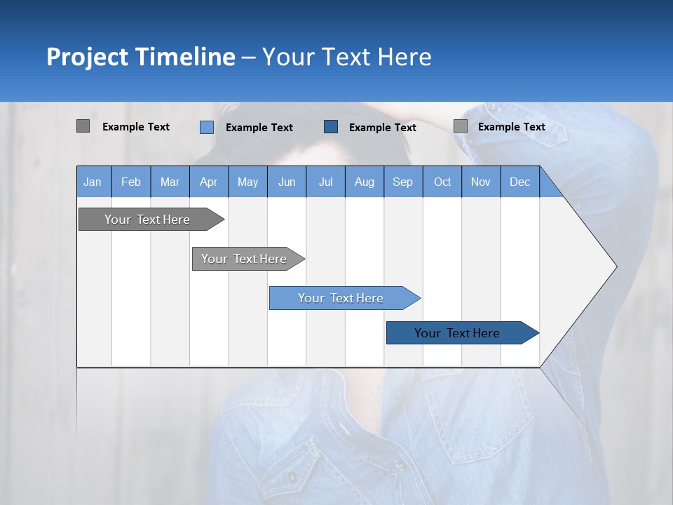 A Man Wearing Glasses And A Denim Shirt PowerPoint Template