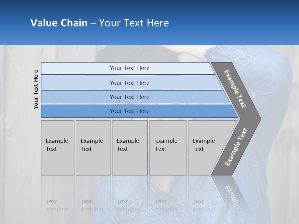 A Man Wearing Glasses And A Denim Shirt PowerPoint Template