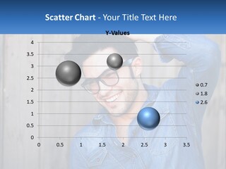 A Man Wearing Glasses And A Denim Shirt PowerPoint Template