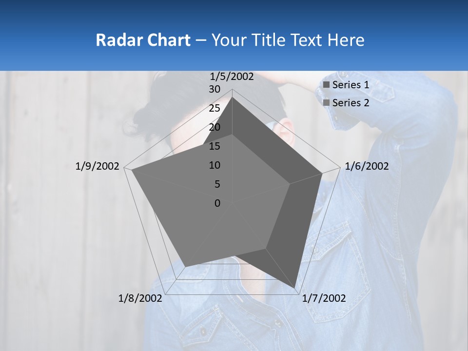 A Man Wearing Glasses And A Denim Shirt PowerPoint Template