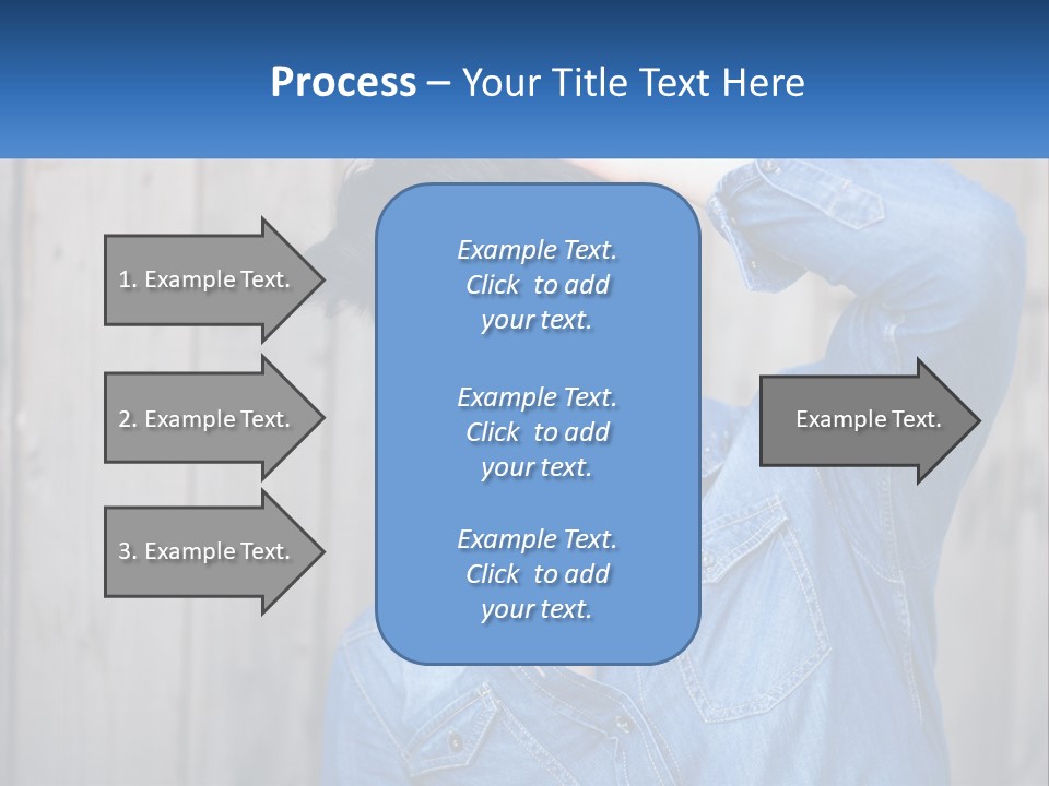 A Man Wearing Glasses And A Denim Shirt PowerPoint Template