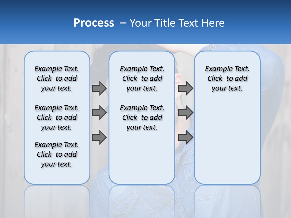 A Man Wearing Glasses And A Denim Shirt PowerPoint Template