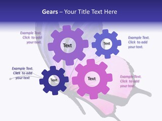 A Pink Butterfly With Purple Wings On A White Background PowerPoint Template