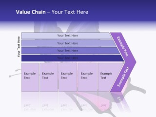 A Pink Butterfly With Purple Wings On A White Background PowerPoint Template