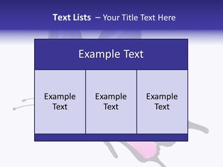 A Pink Butterfly With Purple Wings On A White Background PowerPoint Template