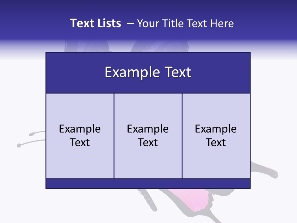 A Pink Butterfly With Purple Wings On A White Background PowerPoint Template