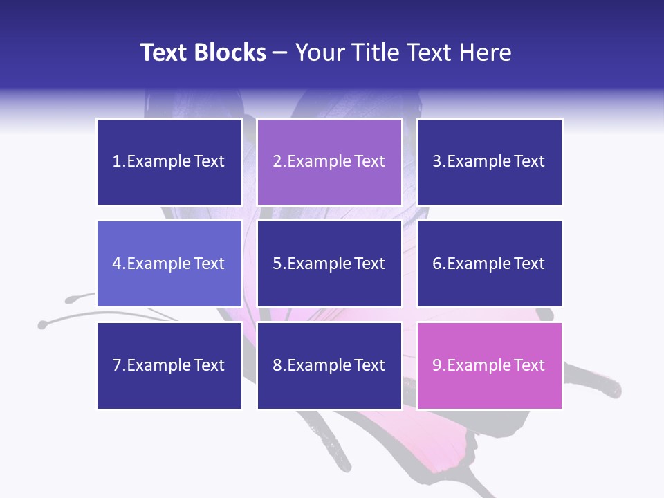 A Pink Butterfly With Purple Wings On A White Background PowerPoint Template