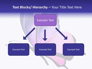 A Pink Butterfly With Purple Wings On A White Background PowerPoint Template
