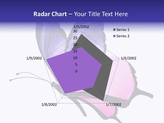 A Pink Butterfly With Purple Wings On A White Background PowerPoint Template