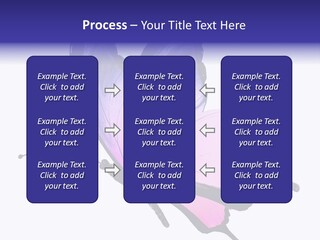 A Pink Butterfly With Purple Wings On A White Background PowerPoint Template