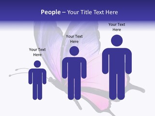 A Pink Butterfly With Purple Wings On A White Background PowerPoint Template