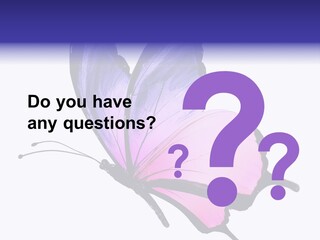 A Pink Butterfly With Purple Wings On A White Background PowerPoint Template