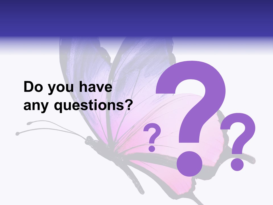 A Pink Butterfly With Purple Wings On A White Background PowerPoint Template