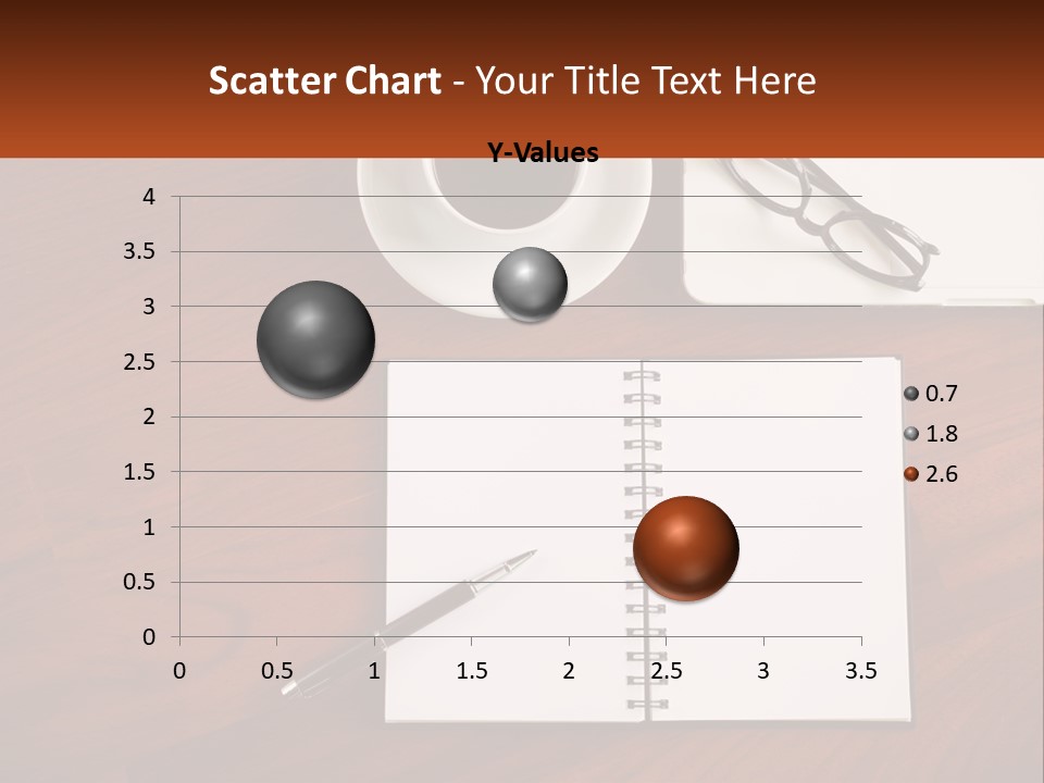 A Desk With A Notepad, Pen And A Cup Of Coffee PowerPoint Template
