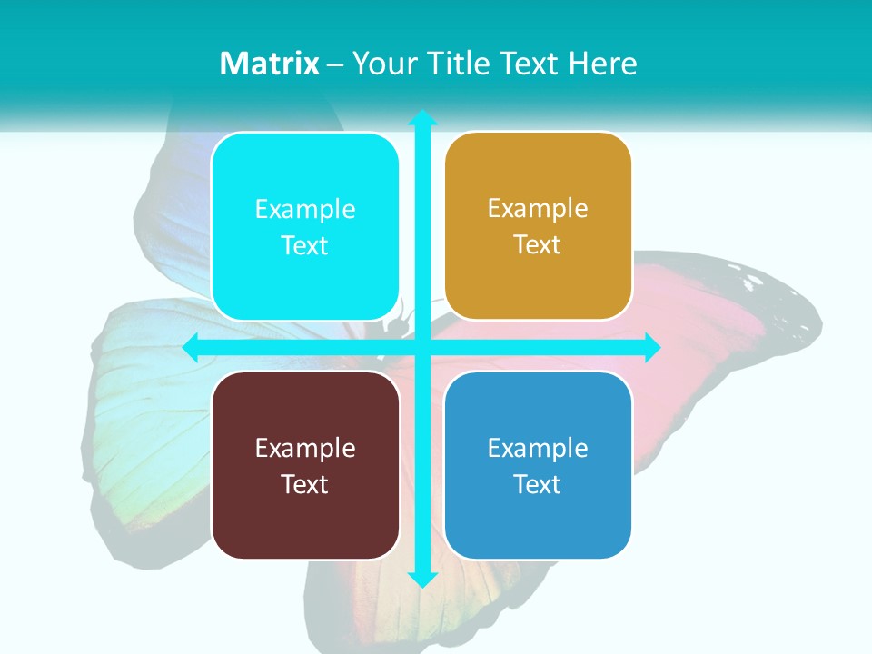 A Colorful Butterfly With A White Background PowerPoint Template