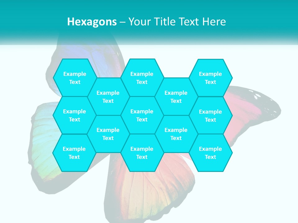 A Colorful Butterfly With A White Background PowerPoint Template