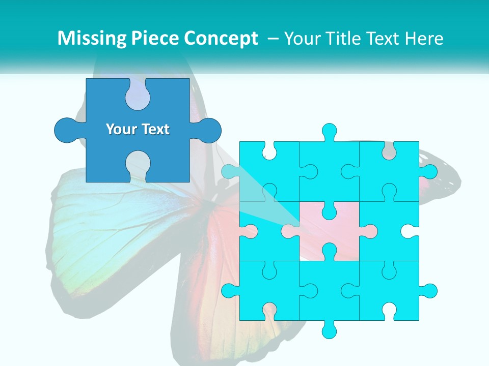 A Colorful Butterfly With A White Background PowerPoint Template