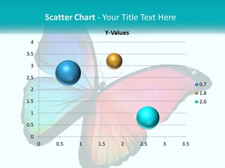 A Colorful Butterfly With A White Background PowerPoint Template