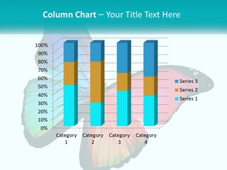 A Colorful Butterfly With A White Background PowerPoint Template