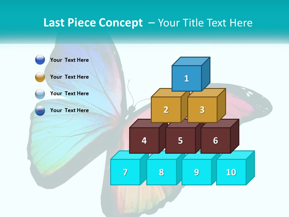A Colorful Butterfly With A White Background PowerPoint Template