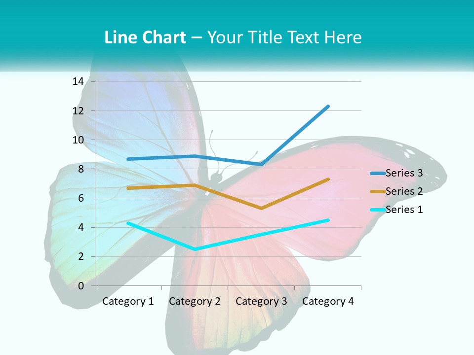 A Colorful Butterfly With A White Background PowerPoint Template