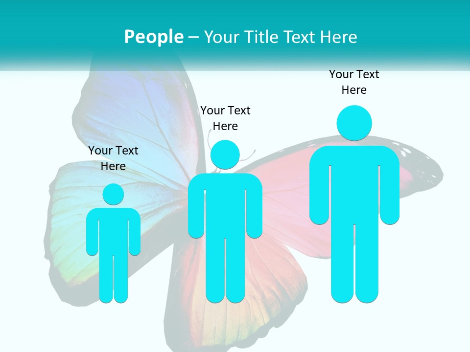 A Colorful Butterfly With A White Background PowerPoint Template