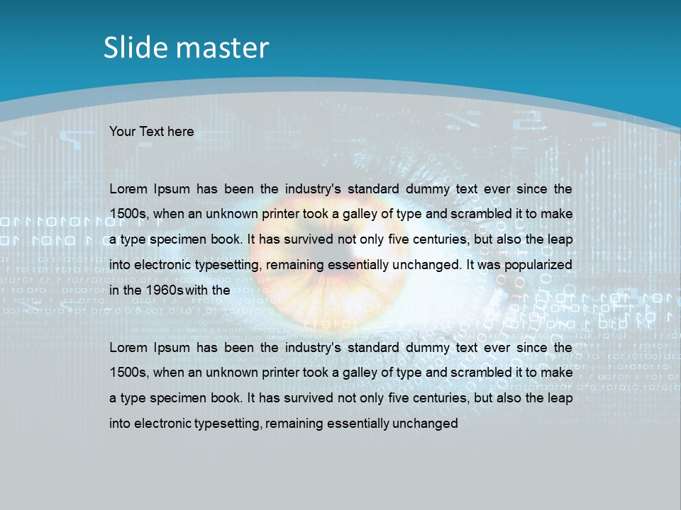 A Computer Eye With The Words Company Name On It PowerPoint Template